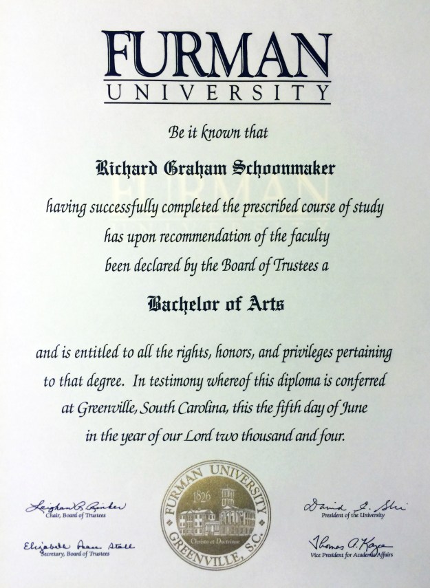 Furman Diploma