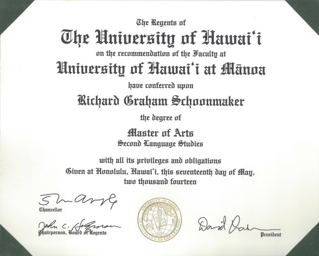 UH MA Diploma